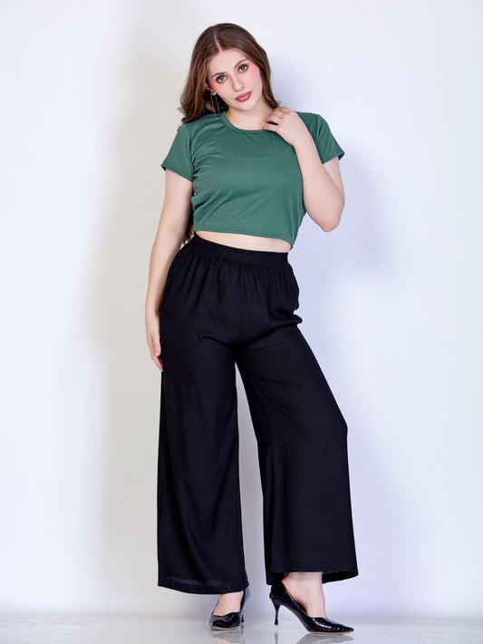 Ribbed Crop Top : Emerald