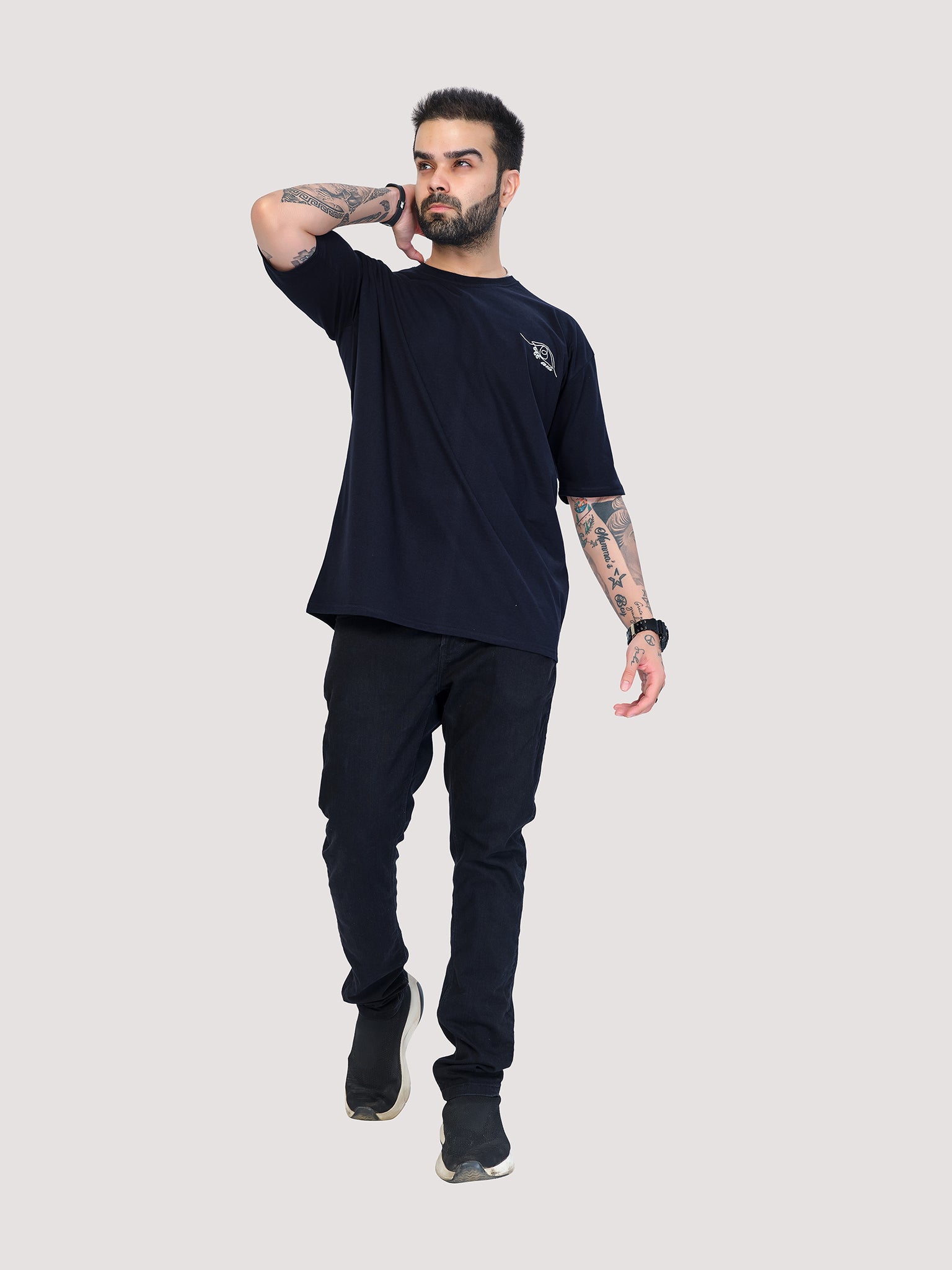 Beyond Good and Evil Blue : Men's Oversized T-shirt