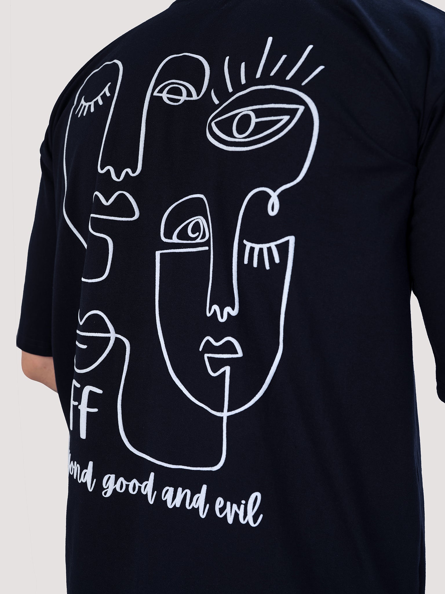 Beyond Good and Evil Blue : Men's Oversized T-shirt