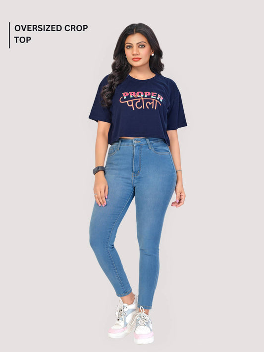 Proper Patola: Women's Oversized Crop-top